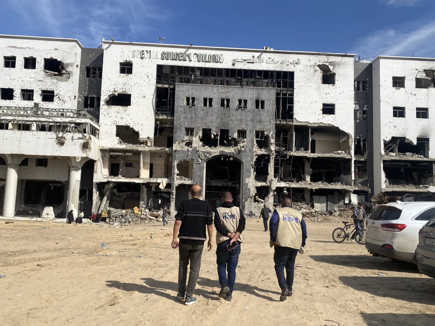 Photo: Project HOPE team visits Shifa Hospital in Gaza. Credit: Project HOPE Team Member